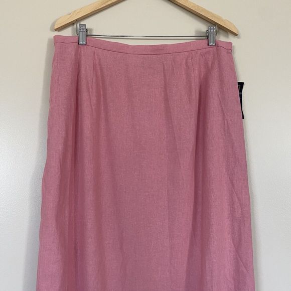 Laura Scott Women’s Linen Blend Embroidered Hem Skirt Size 18 Brand New - Picture 3 of 12